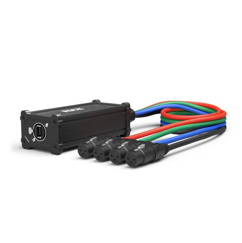 LyxPro XLR 3 Feet Audio Snake 4 Channel 3 Pin Multi Network Breakout for Stage and Recording Studio Female Connection, Great for Sound and Lighting Transfer - Image 1